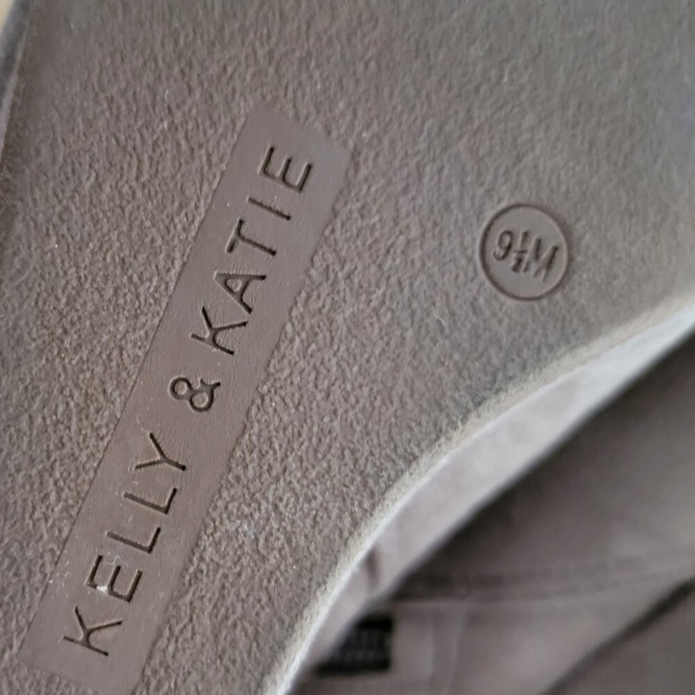 Kelly & Katie Maverique Wedge Dark Taupe Stretch Microsuede Slouch Boots - Picture 9 of 9
